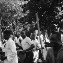 Strike of dockworkers. Photo: Koloman Trčka. Mombasa, Kenya, 1939 (?). Negative / Image 166.
