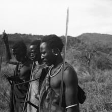 Maasai - nomads. Photo: Koloman Trčka. East Africa, 1937–1939. Negative / Image 343.